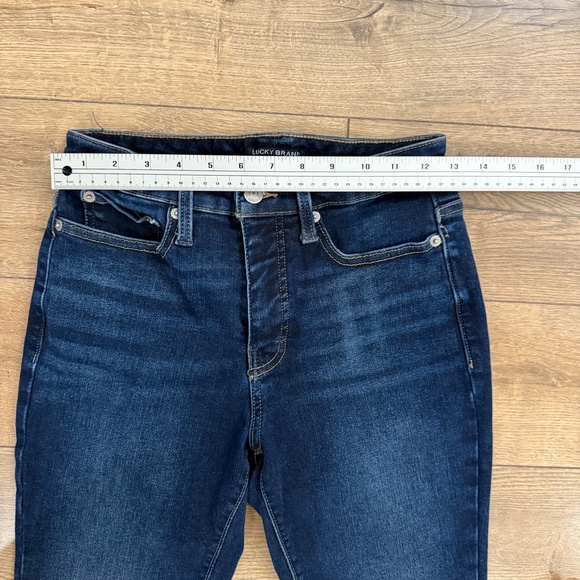 Lucky Brand Jeans Women's 27 Dark Wash Blue High Rise Skinny Curvy Denim Stretch - Picture 5 of 7